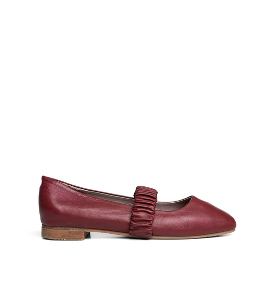 Elena Burgundy Ballerina